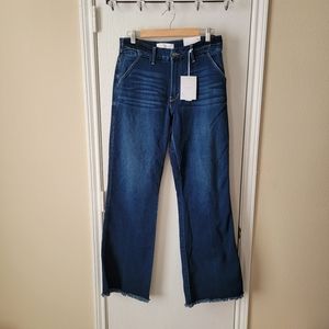 KanCan Hi-Rise Raw Hem Flare Jeans
